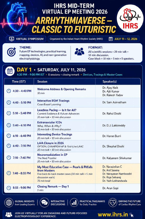 IHRS Mid-Term Virtual Electrophysiology Meeting 2026 — Day 1 schedule
